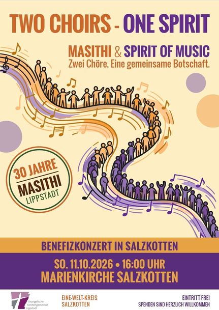 Plakat zum Konzert am 11. Oktober 2026 in Salzkotten Gospel to go2026 Plakat